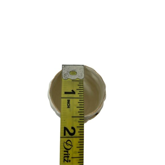 Egg Cups Vintage Japan Cream With Gold Leaves Thin Porcelain Set Of 3 2.5"x1.5" - Picture 9 of 15